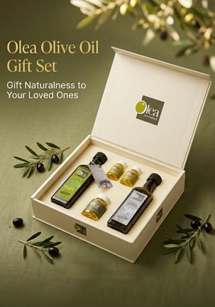 Olea Olive Oil Gift Set — assorted bottles in a branded presentation box